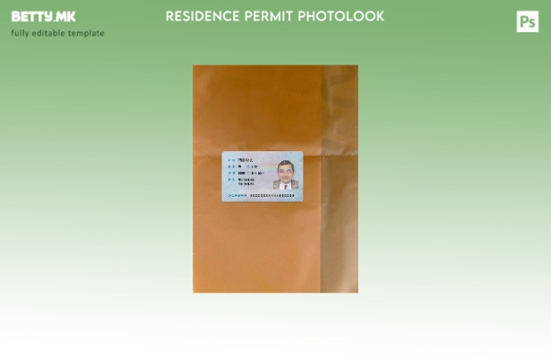 Модерен стил, шаблон преден шаблон за верзија на фото изглед на лична карта за ж